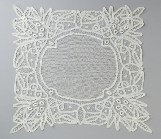 photograph of a Battenberg lace table cover